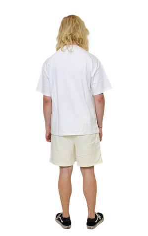 CREAM EMBROIDERED SHORTS